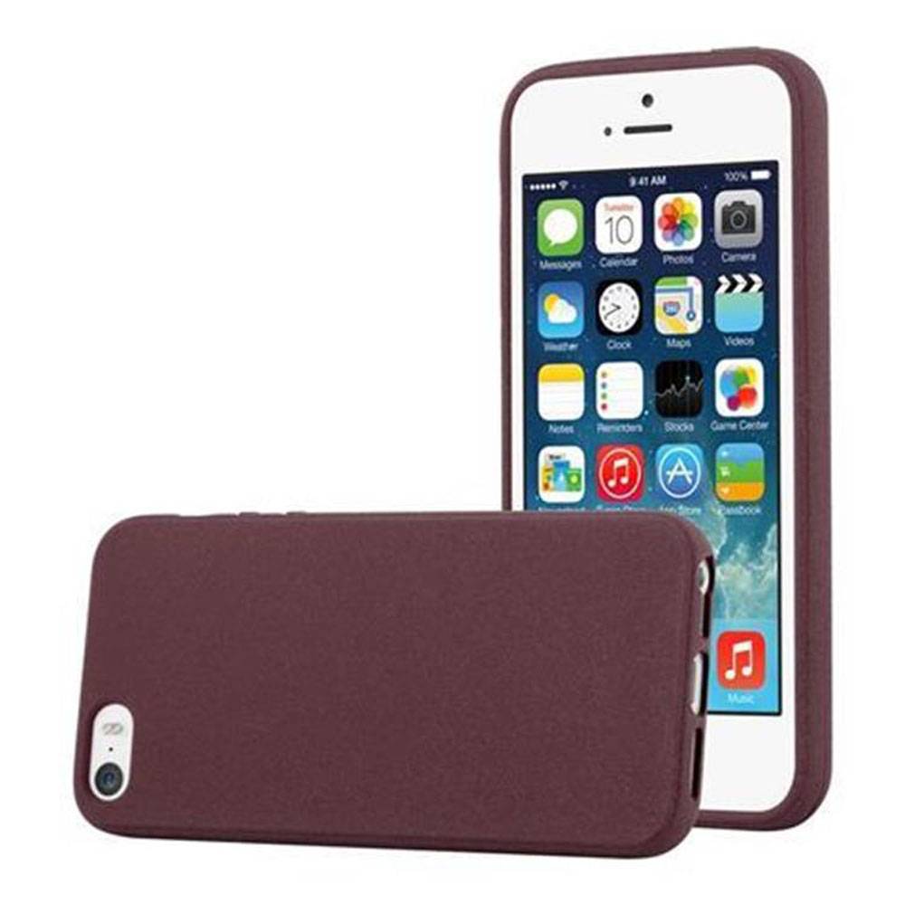 Cadorabo Schutzhülle für Apple iPhone 5 / 5S / SE 2016 Hülle in Lila Handyhülle TPU Etui Cover Case