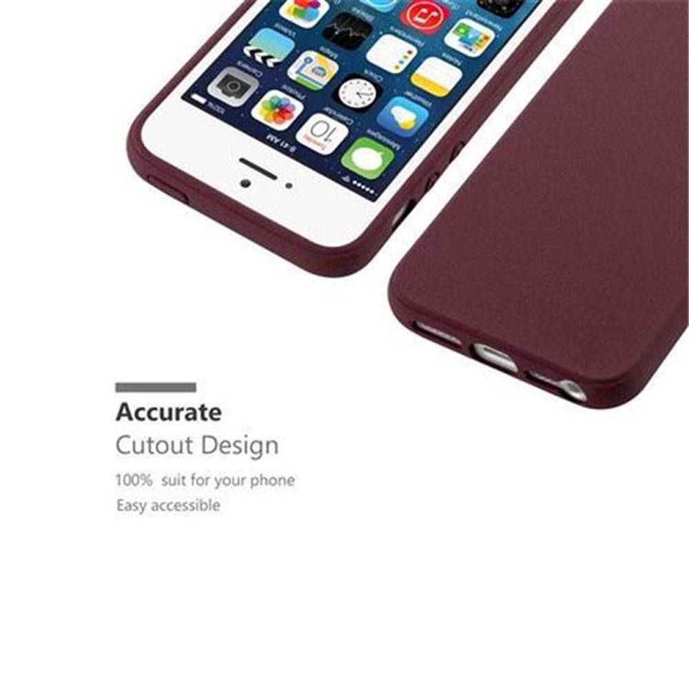 Cadorabo Schutzhülle für Apple iPhone 5 / 5S / SE 2016 Hülle in Lila Handyhülle TPU Etui Cover Case