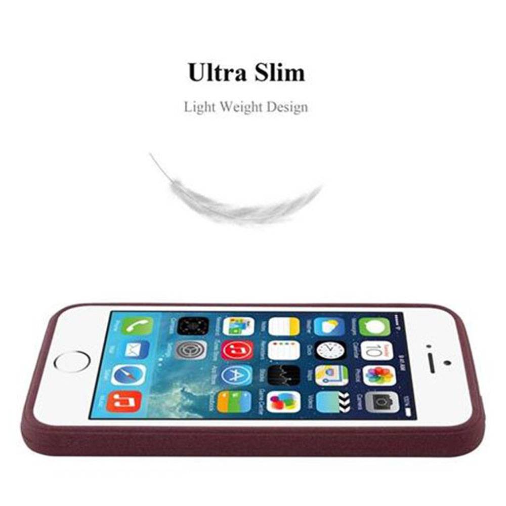 Cadorabo Schutzhülle für Apple iPhone 5 / 5S / SE 2016 Hülle in Lila Handyhülle TPU Etui Cover Case