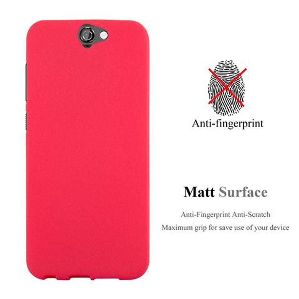 Cadorabo Schutzhülle für HTC ONE A9 Hülle in Rot Handyhülle TPU Etui Cover Case