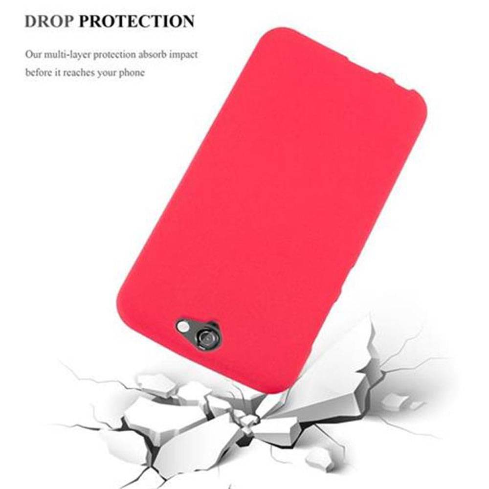 Cadorabo Schutzhülle für HTC ONE A9 Hülle in Rot Handyhülle TPU Etui Cover Case