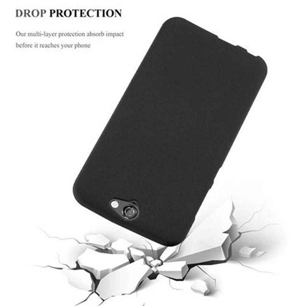 Cadorabo Schutzhülle für HTC ONE A9 Hülle in Schwarz Handyhülle TPU Etui Cover Case