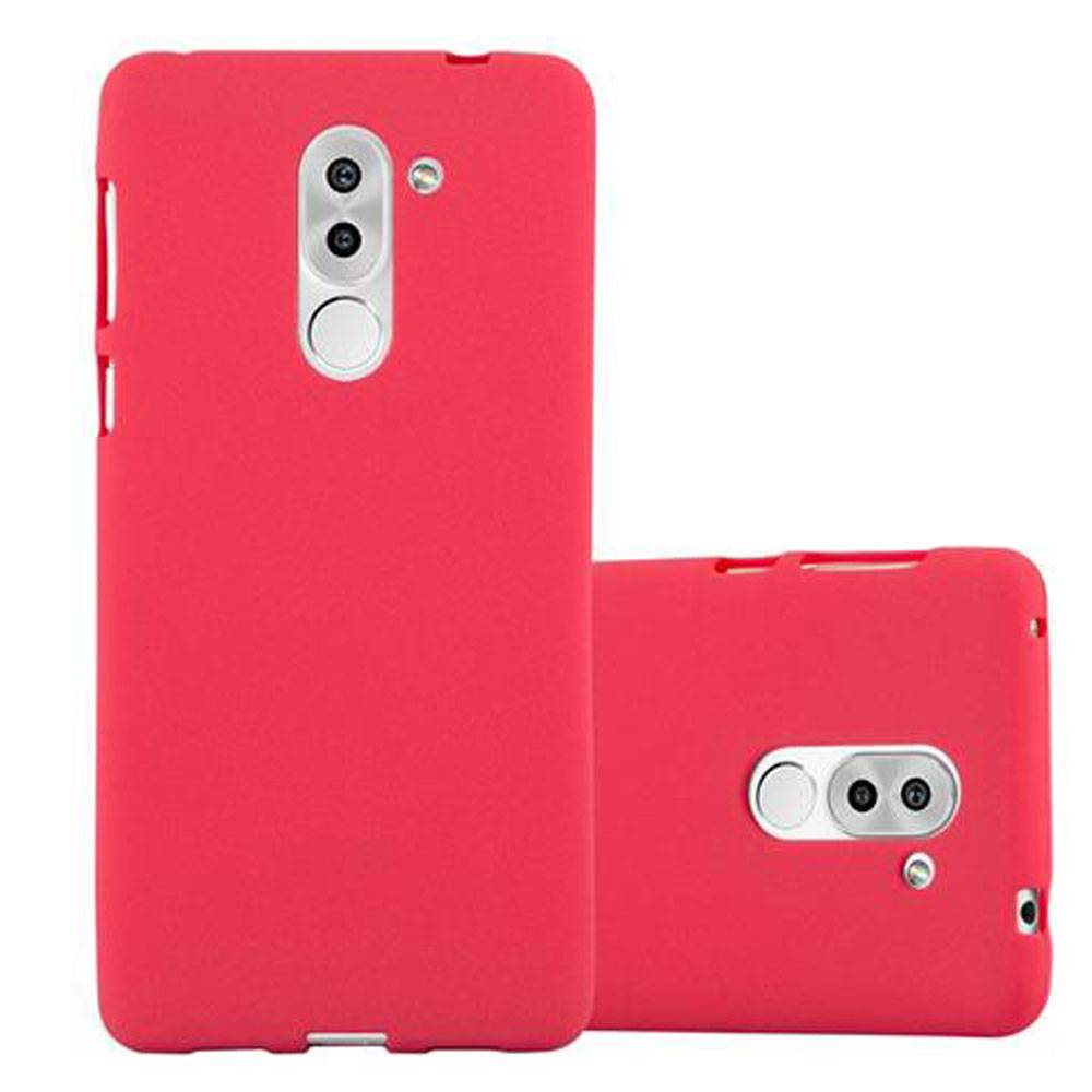 Cadorabo Schutzhülle für Huawei MATE 9 LITE / GR5 2017 / Honor 6X Hülle in Rot Handyhülle TPU Etui Cover Case