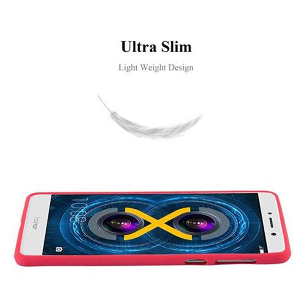 Cadorabo Schutzhülle für Huawei MATE 9 LITE / GR5 2017 / Honor 6X Hülle in Rot Handyhülle TPU Etui Cover Case