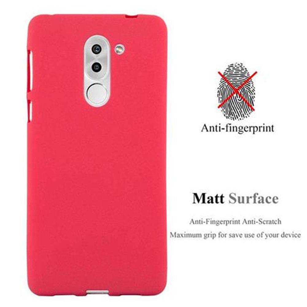 Cadorabo Schutzhülle für Huawei MATE 9 LITE / GR5 2017 / Honor 6X Hülle in Rot Handyhülle TPU Etui Cover Case