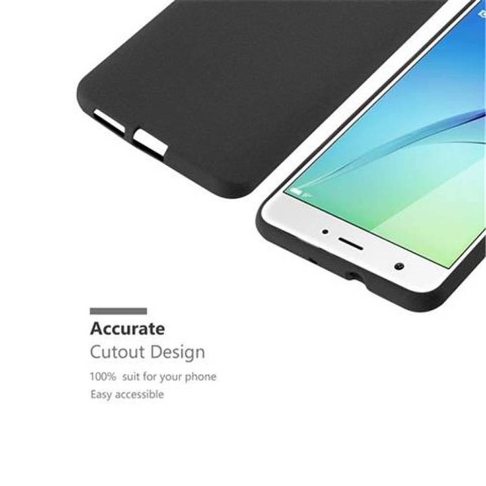 Cadorabo Schutzhülle für Huawei NOVA Hülle in Schwarz Handyhülle TPU Etui Cover Case