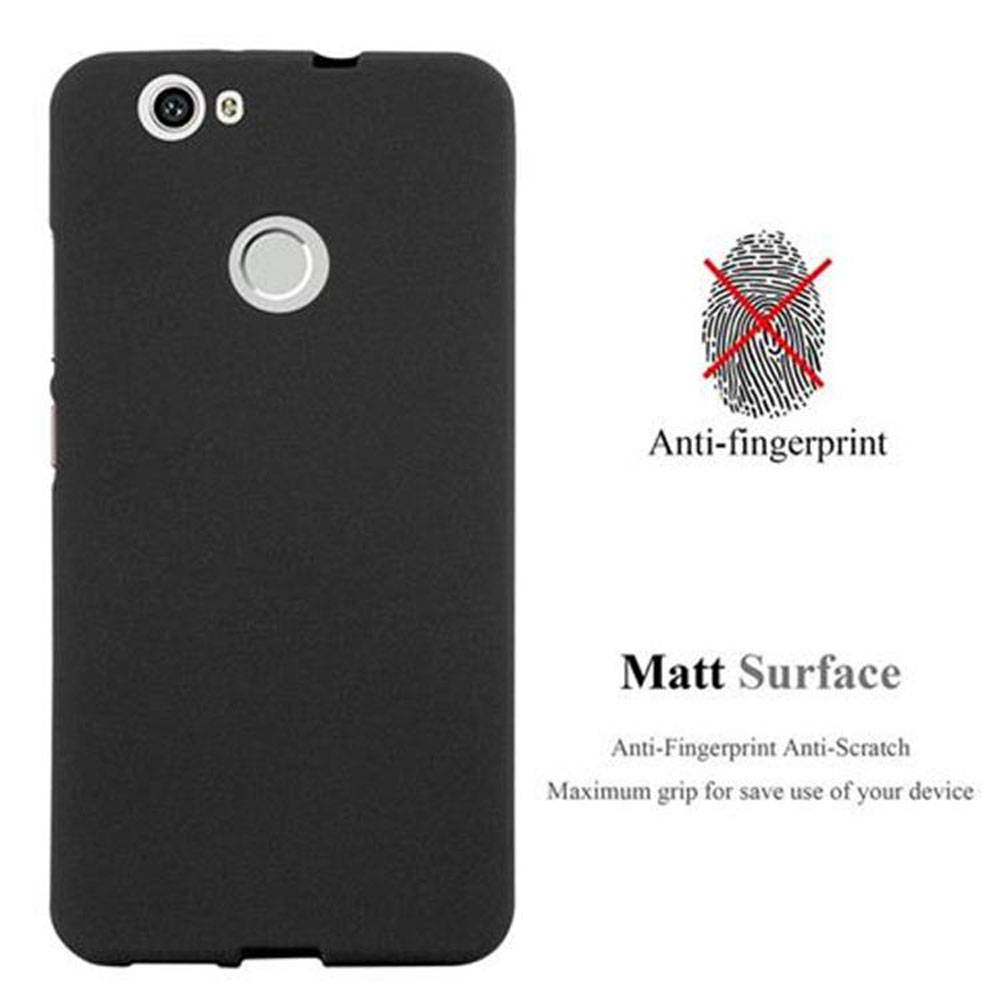 Cadorabo Schutzhülle für Huawei NOVA Hülle in Schwarz Handyhülle TPU Etui Cover Case