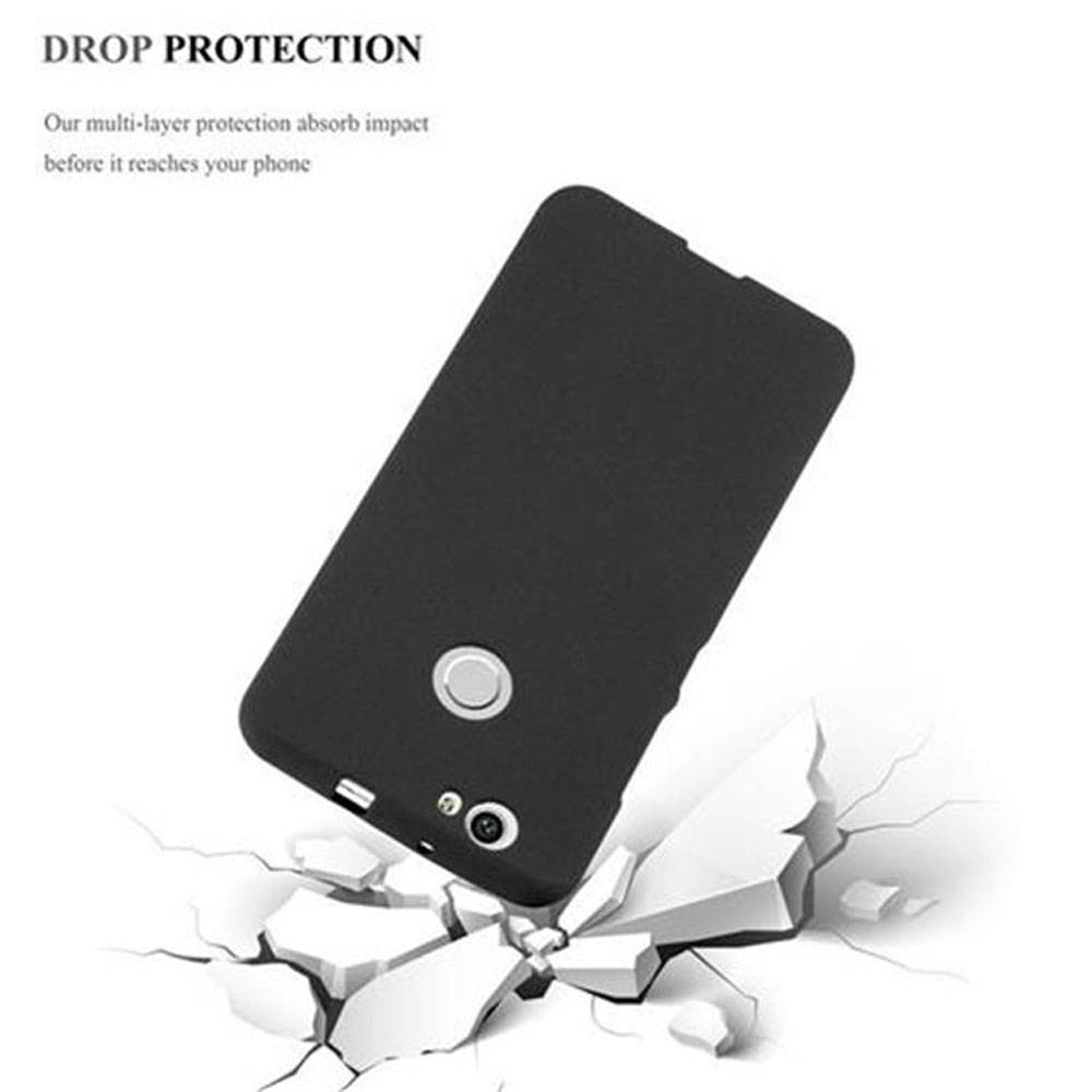 Cadorabo Schutzhülle für Huawei NOVA Hülle in Schwarz Handyhülle TPU Etui Cover Case