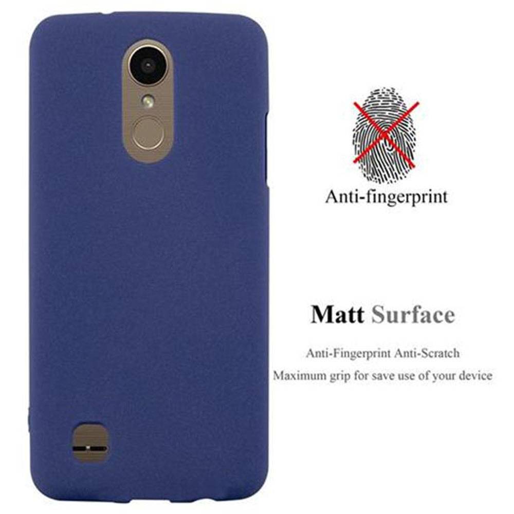 Cadorabo Schutzhülle für LG K10 2017 Hülle in Blau Handyhülle TPU Etui Cover Case