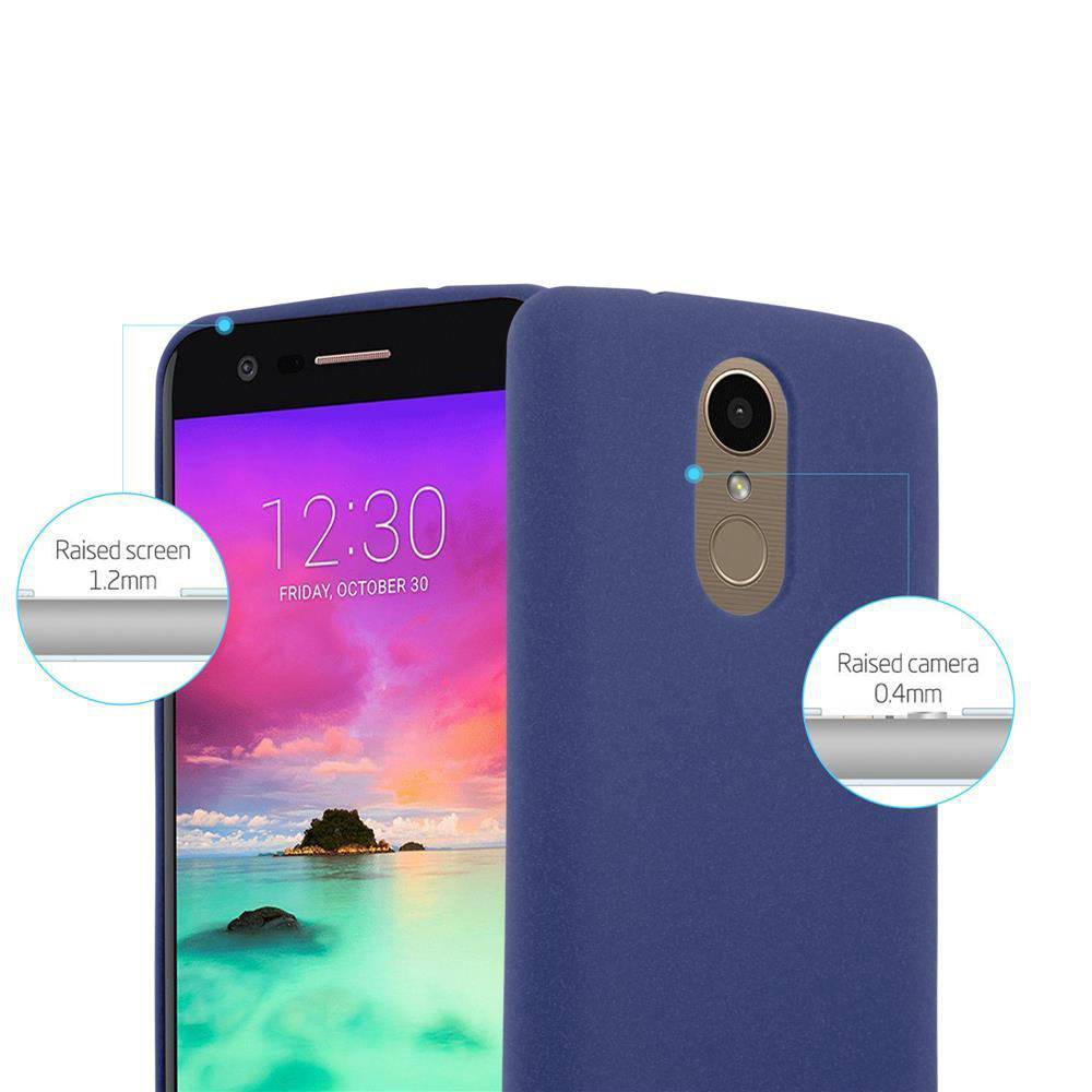 Cadorabo Schutzhülle für LG K10 2017 Hülle in Blau Handyhülle TPU Etui Cover Case