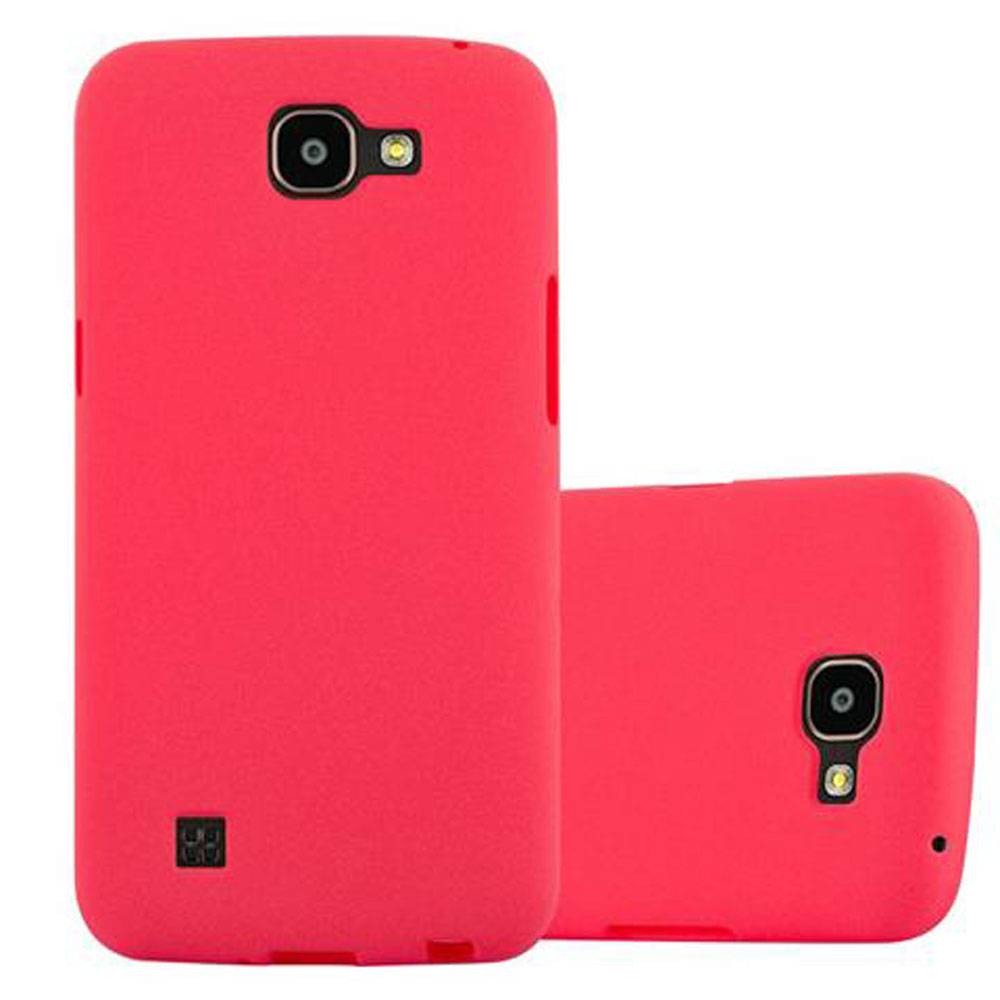 Cadorabo Schutzhülle für LG K4 2016 Hülle in Rot Handyhülle TPU Etui Cover Case