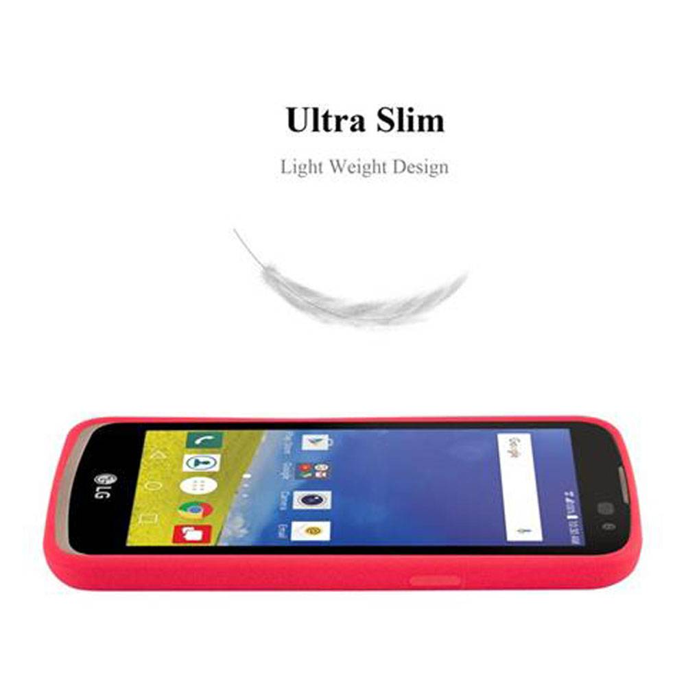Cadorabo Schutzhülle für LG K4 2016 Hülle in Rot Handyhülle TPU Etui Cover Case
