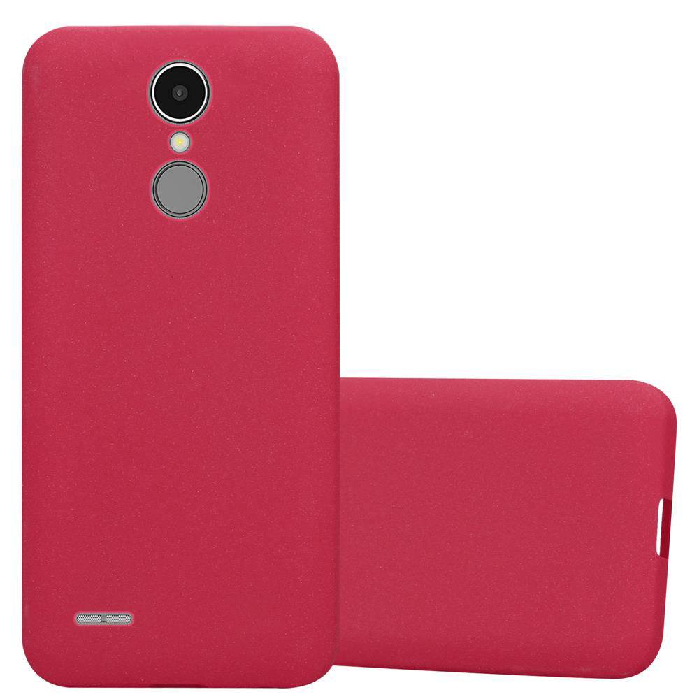 Cadorabo Schutzhülle für LG K8 2017 Hülle in Rot Handyhülle TPU Etui Cover Case