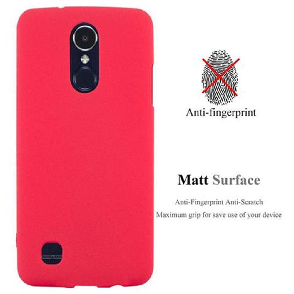 Cadorabo Schutzhülle für LG K8 2017 Hülle in Rot Handyhülle TPU Etui Cover Case