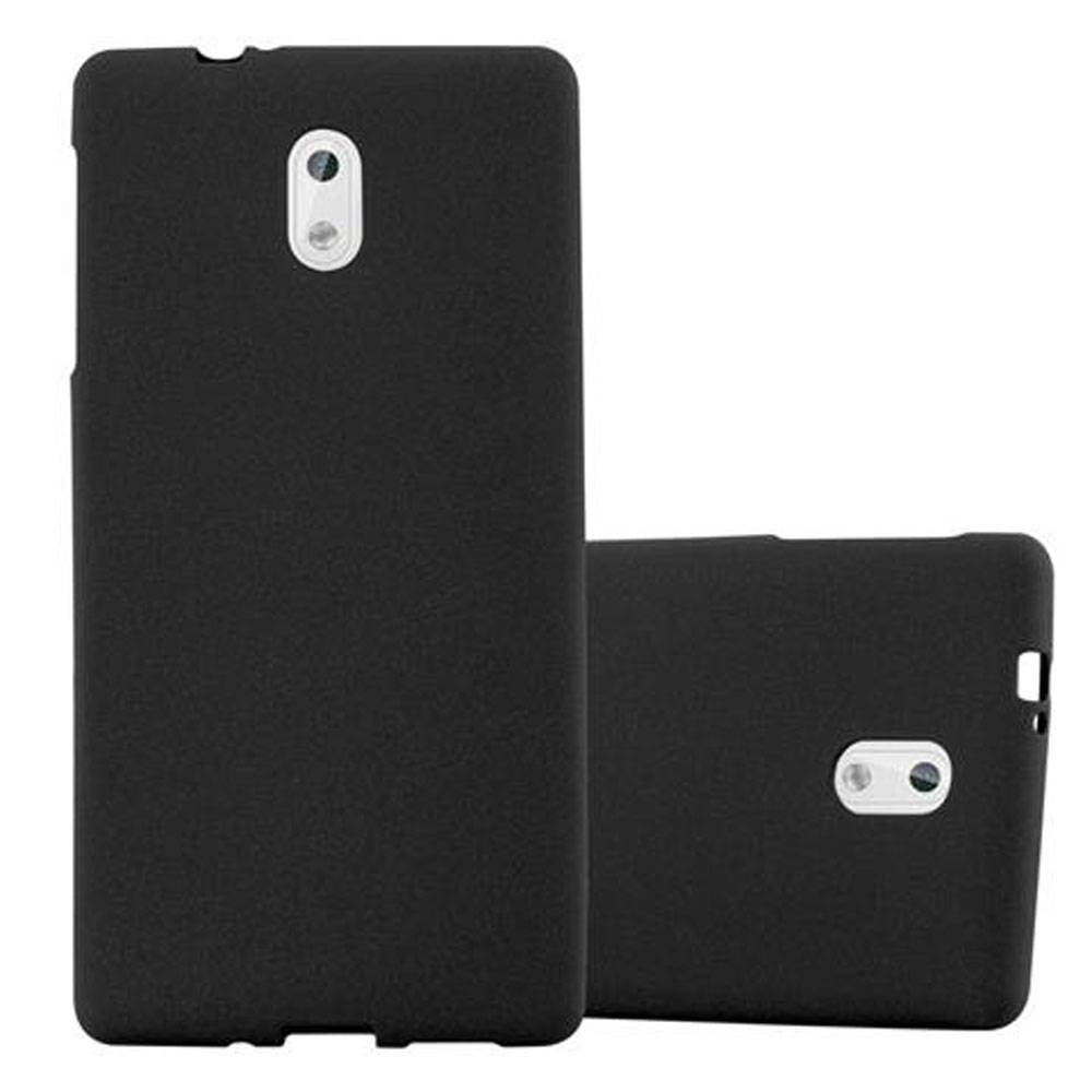 Cadorabo Schutzhülle für Nokia 3 2017 Hülle in Schwarz Handyhülle TPU Etui Cover Case