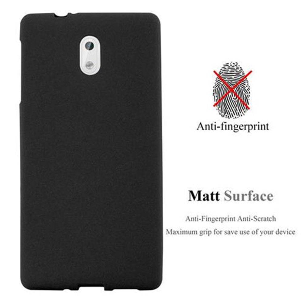 Cadorabo Schutzhülle für Nokia 3 2017 Hülle in Schwarz Handyhülle TPU Etui Cover Case
