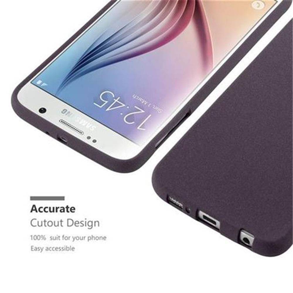 Cadorabo Schutzhülle für Samsung Galaxy S6 Hülle in Lila Handyhülle TPU Etui Cover Case