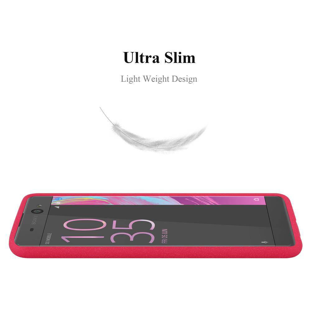 Cadorabo Schutzhülle für Sony Xperia XA Hülle in Rot Handyhülle TPU Etui Cover Case