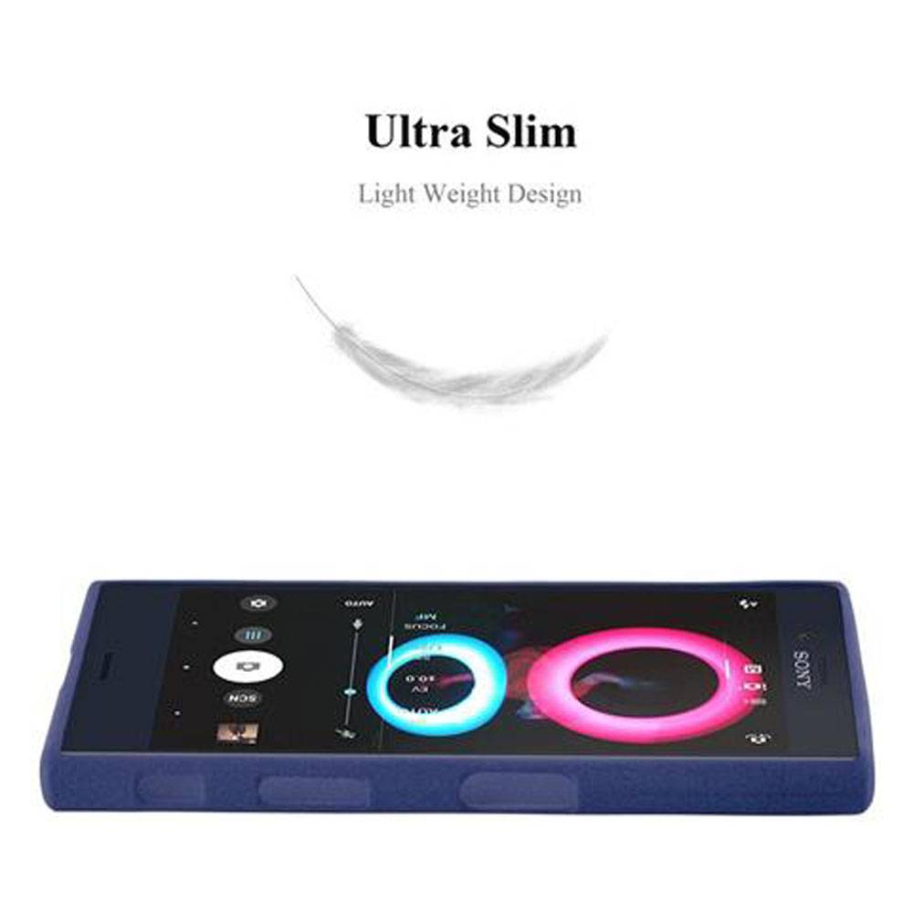 Cadorabo Schutzhülle für Sony Xperia X COMPACT Hülle in Blau Handyhülle TPU Etui Cover Case