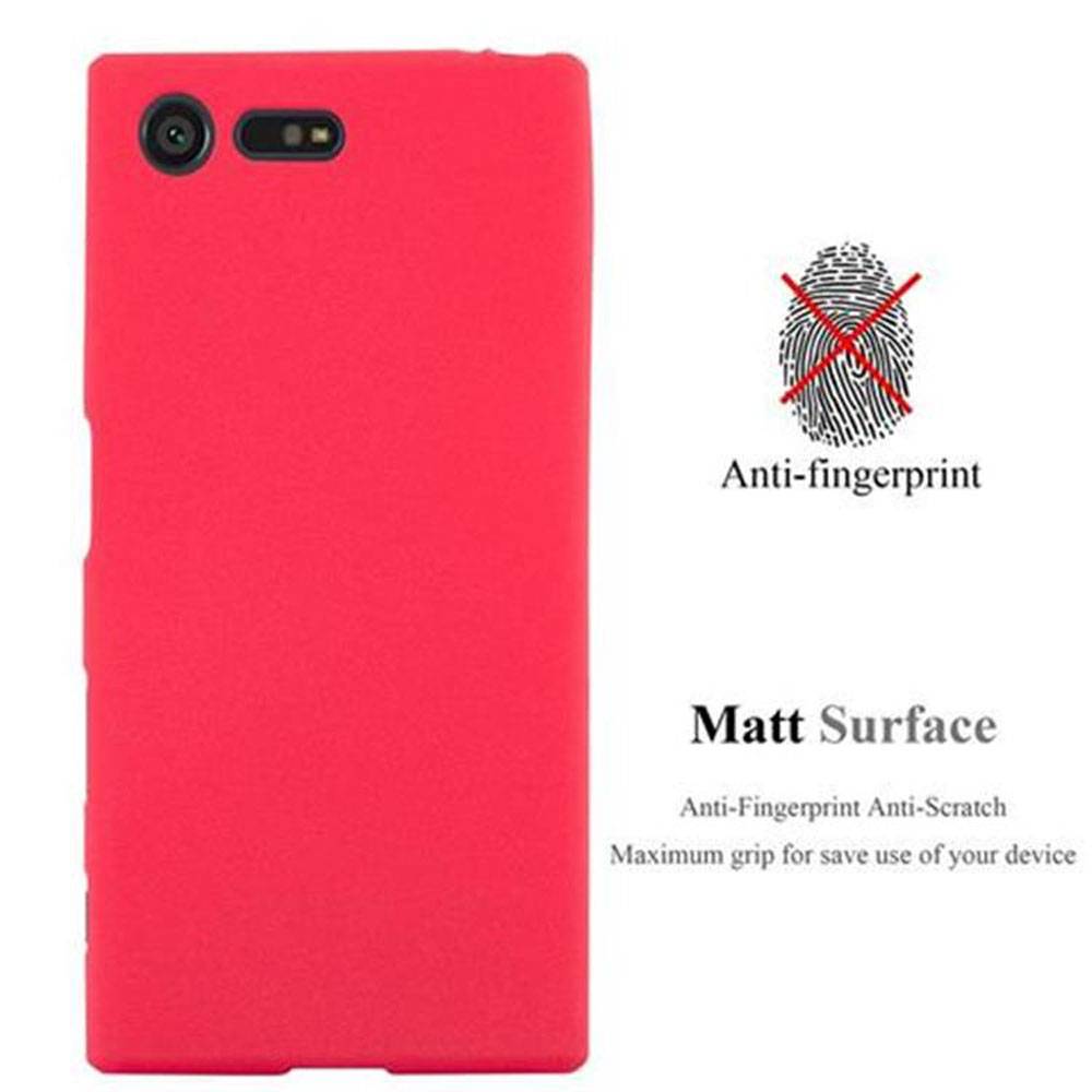 Cadorabo Schutzhülle für Sony Xperia X COMPACT Hülle in Rot Handyhülle TPU Etui Cover Case