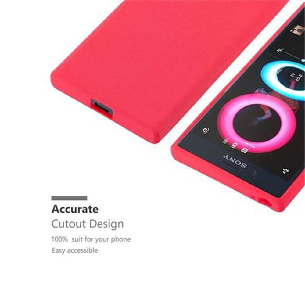 Cadorabo Schutzhülle für Sony Xperia X COMPACT Hülle in Rot Handyhülle TPU Etui Cover Case