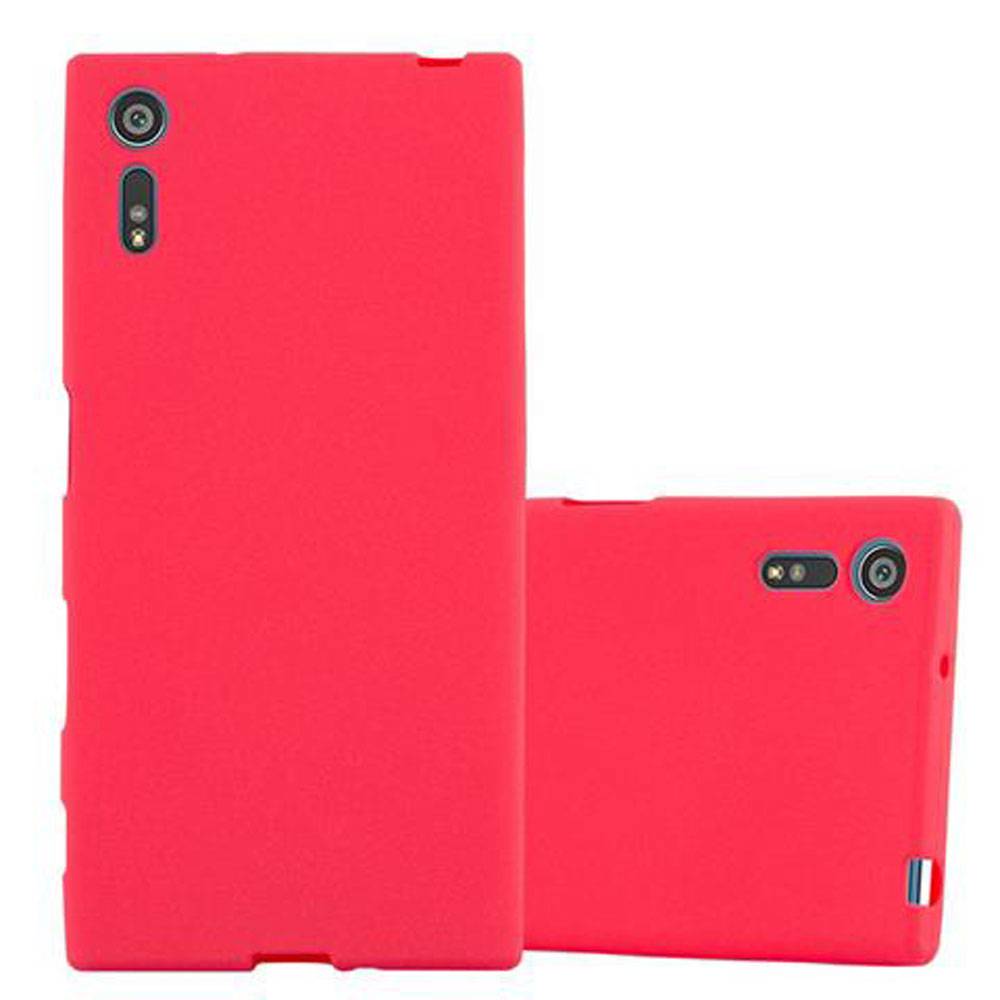 Cadorabo Schutzhülle für Sony Xperia XZ / XZs Hülle in Rot Handyhülle TPU Etui Cover Case