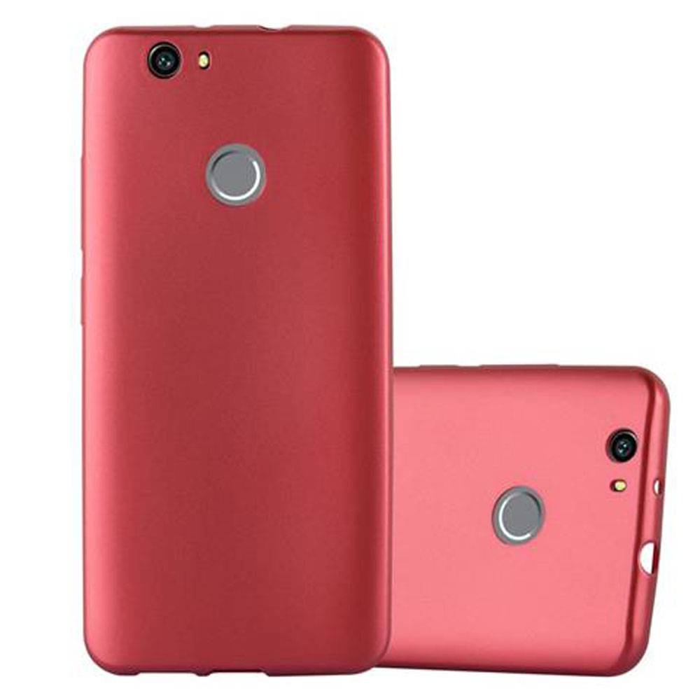 Cadorabo Schutzhülle für Huawei NOVA Hülle in Rot Handyhülle TPU Silikon Etui Cover Case
