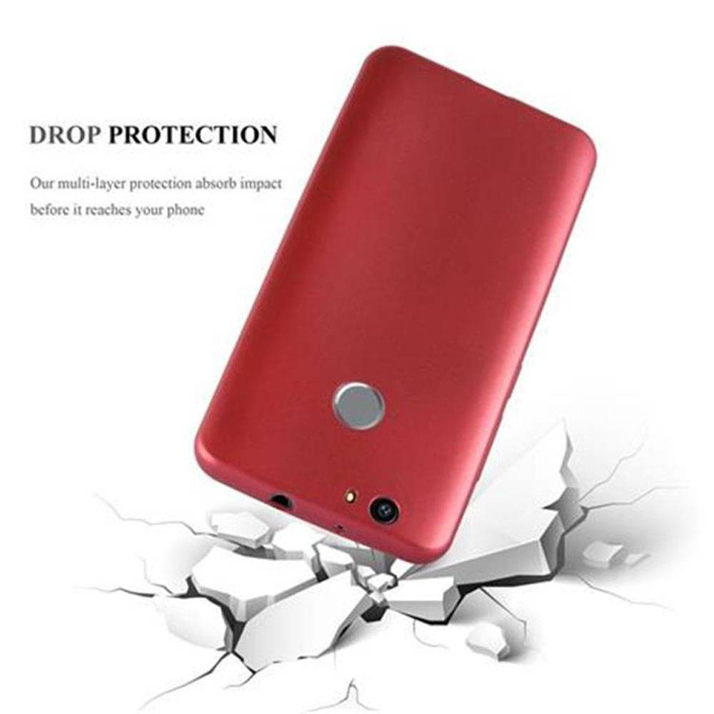 Cadorabo Schutzhülle für Huawei NOVA Hülle in Rot Handyhülle TPU Silikon Etui Cover Case