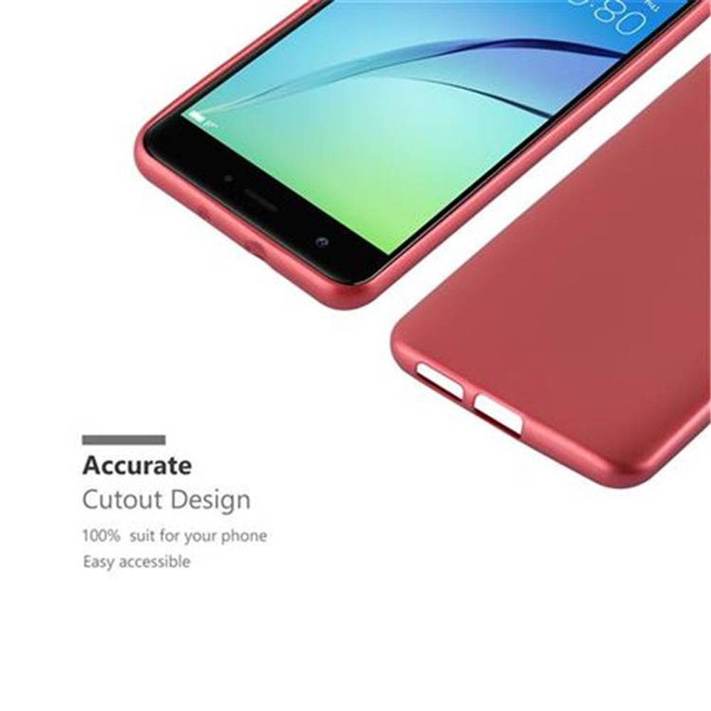 Cadorabo Schutzhülle für Huawei NOVA Hülle in Rot Handyhülle TPU Silikon Etui Cover Case