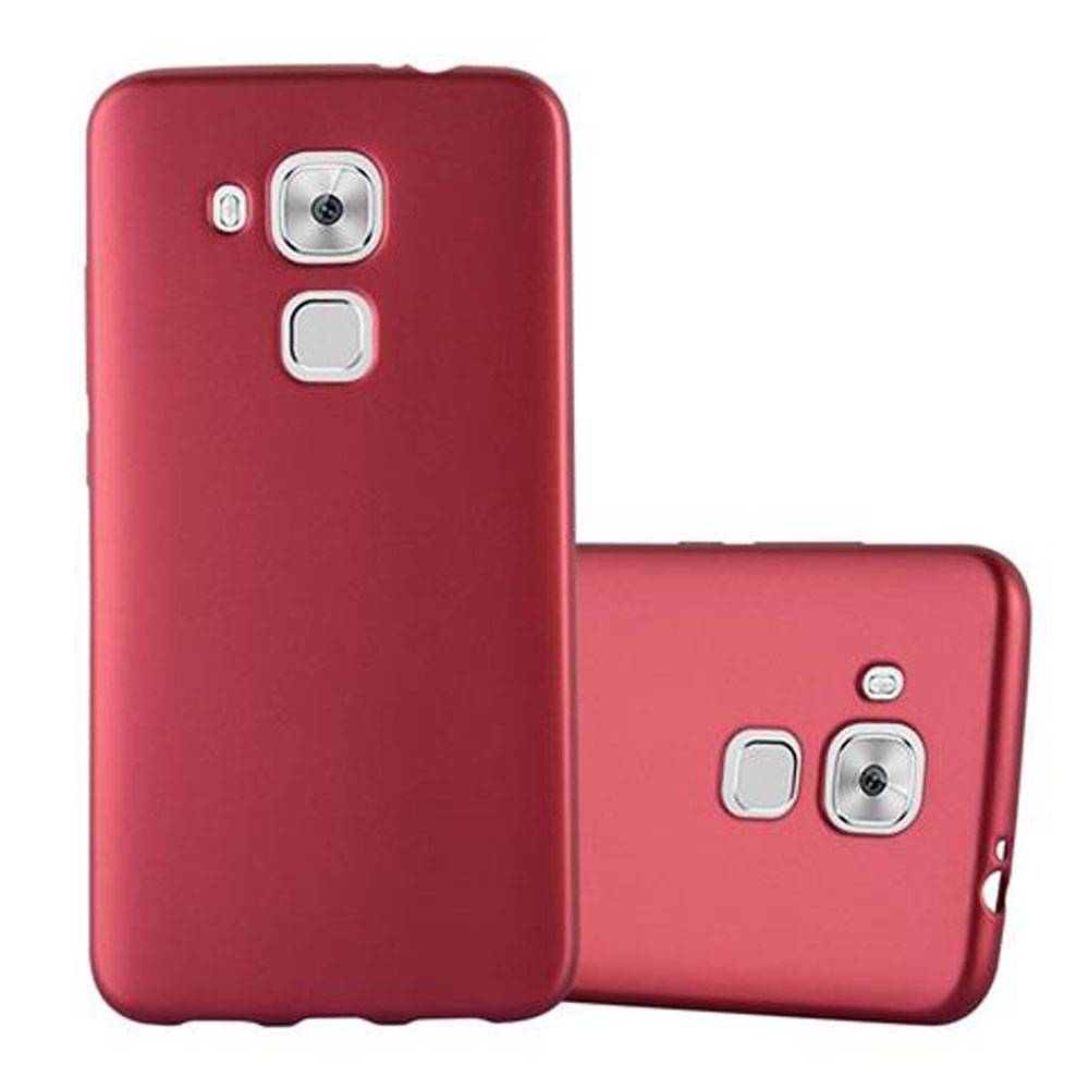 Cadorabo Schutzhülle für Huawei NOVA PLUS Hülle in Rot Handyhülle TPU Silikon Etui Cover Case