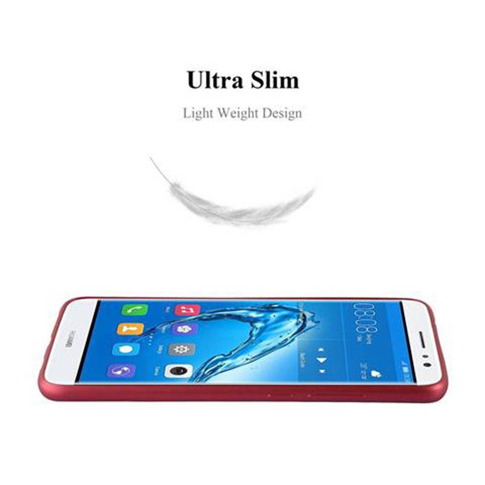 Cadorabo Schutzhülle für Huawei NOVA PLUS Hülle in Rot Handyhülle TPU Silikon Etui Cover Case