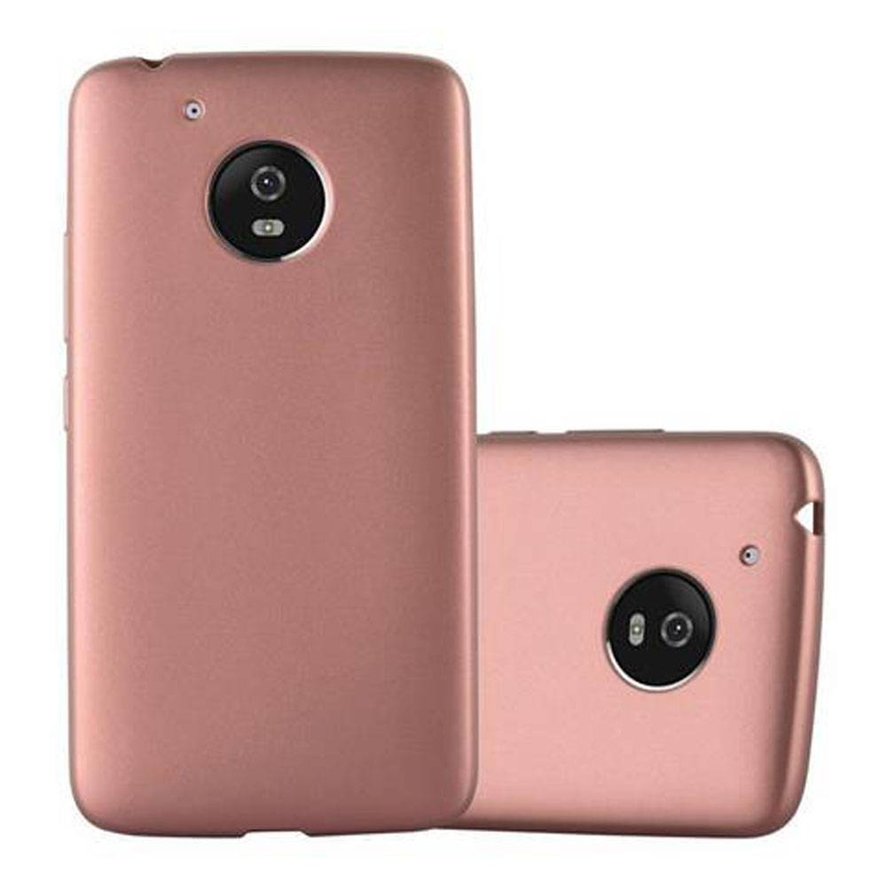 Cadorabo Schutzhülle für Motorola MOTO G5 Hülle in Rosa Handyhülle TPU Silikon Etui Cover Case