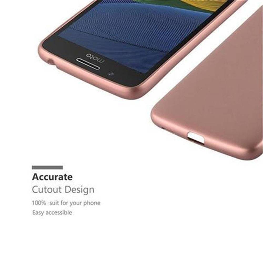 Cadorabo Schutzhülle für Motorola MOTO G5 Hülle in Rosa Handyhülle TPU Silikon Etui Cover Case