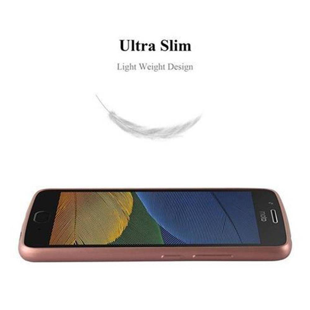 Cadorabo Schutzhülle für Motorola MOTO G5 Hülle in Rosa Handyhülle TPU Silikon Etui Cover Case