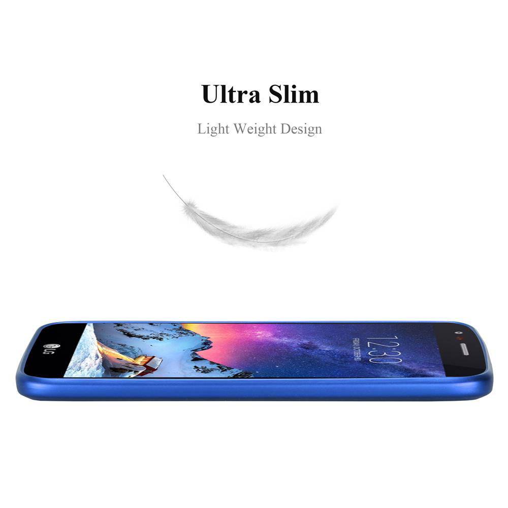 Cadorabo Schutzhülle für LG K8 2017 Hülle in Blau Handyhülle TPU Silikon Etui Cover Case