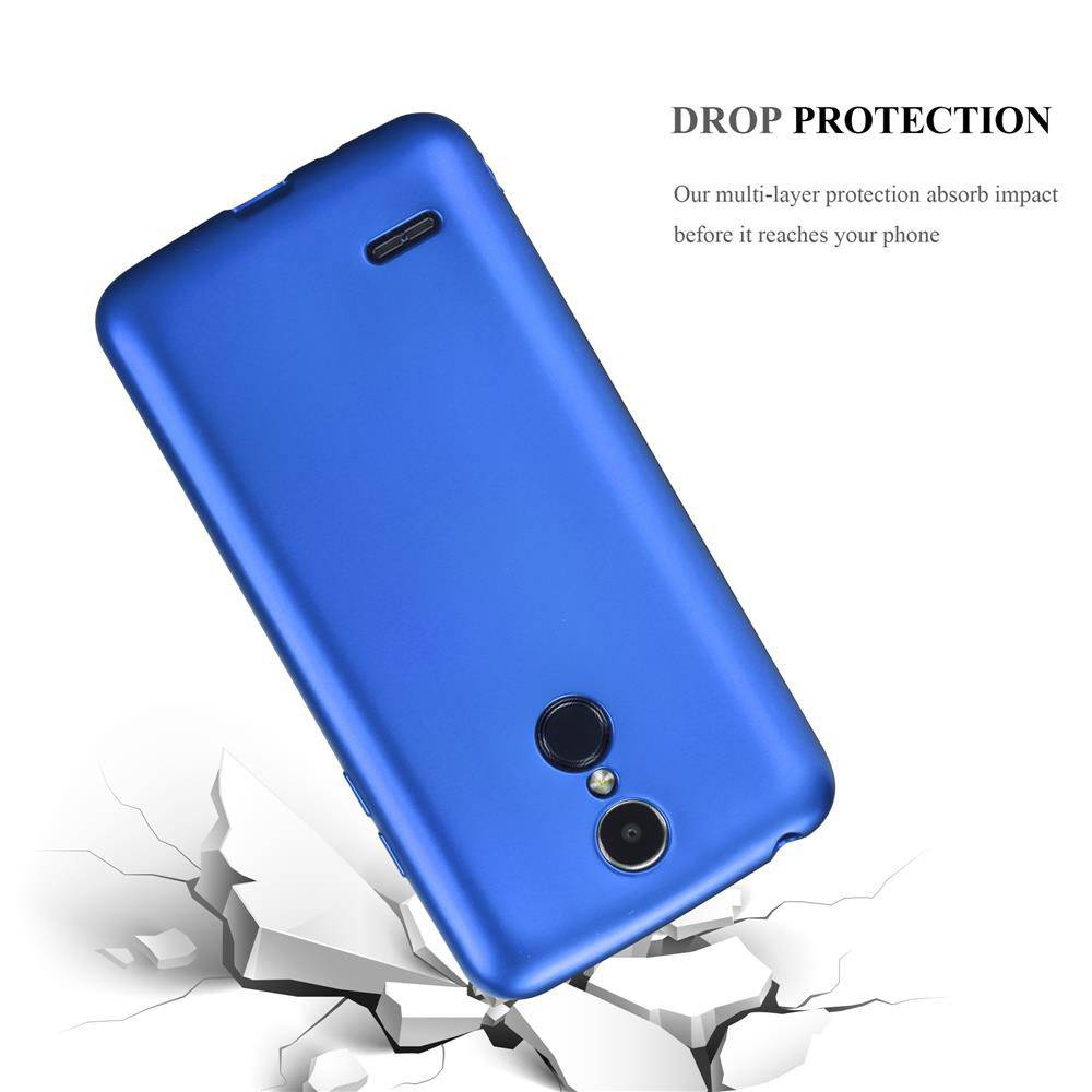 Cadorabo Schutzhülle für LG K8 2017 Hülle in Blau Handyhülle TPU Silikon Etui Cover Case