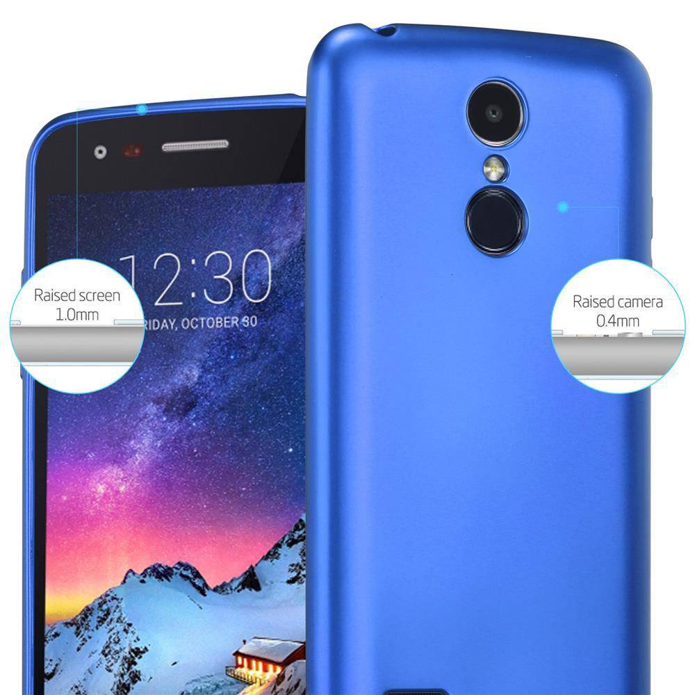 Cadorabo Schutzhülle für LG K8 2017 Hülle in Blau Handyhülle TPU Silikon Etui Cover Case