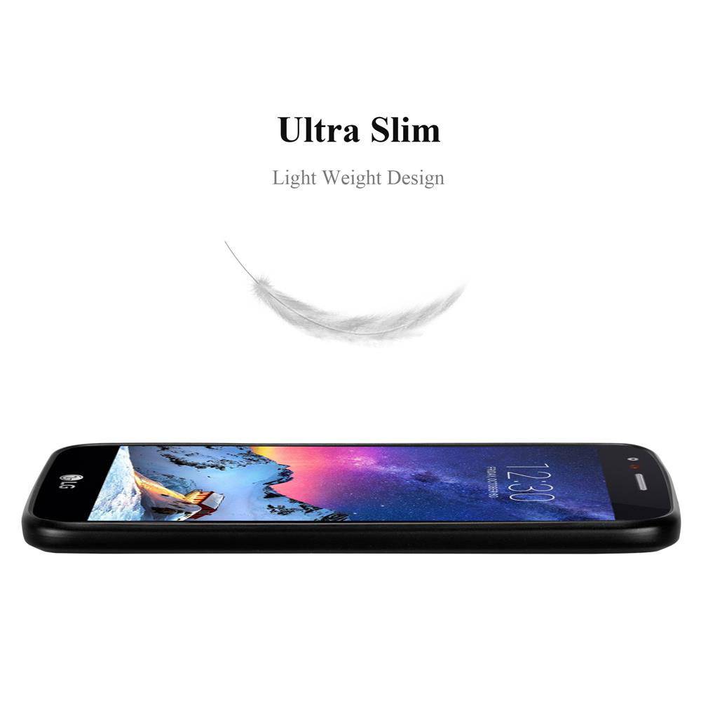 Cadorabo Schutzhülle für LG K8 2017 Hülle in Schwarz Handyhülle TPU Silikon Etui Cover Case