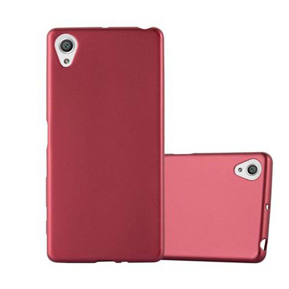 Cadorabo Schutzhülle für Sony Xperia X Hülle in Rot Handyhülle TPU Silikon Etui Cover Case