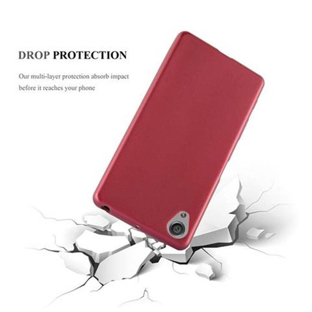 Cadorabo Schutzhülle für Sony Xperia X Hülle in Rot Handyhülle TPU Silikon Etui Cover Case