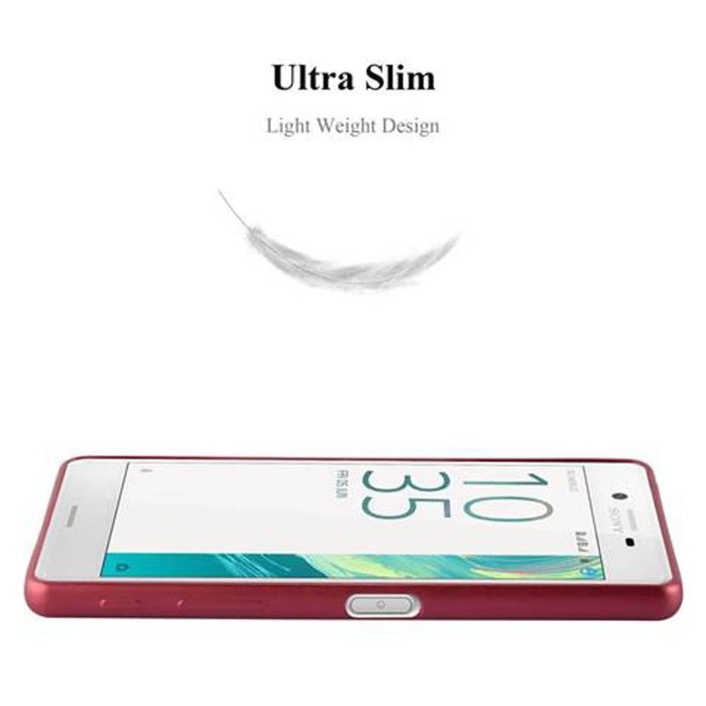 Cadorabo Schutzhülle für Sony Xperia X Hülle in Rot Handyhülle TPU Silikon Etui Cover Case