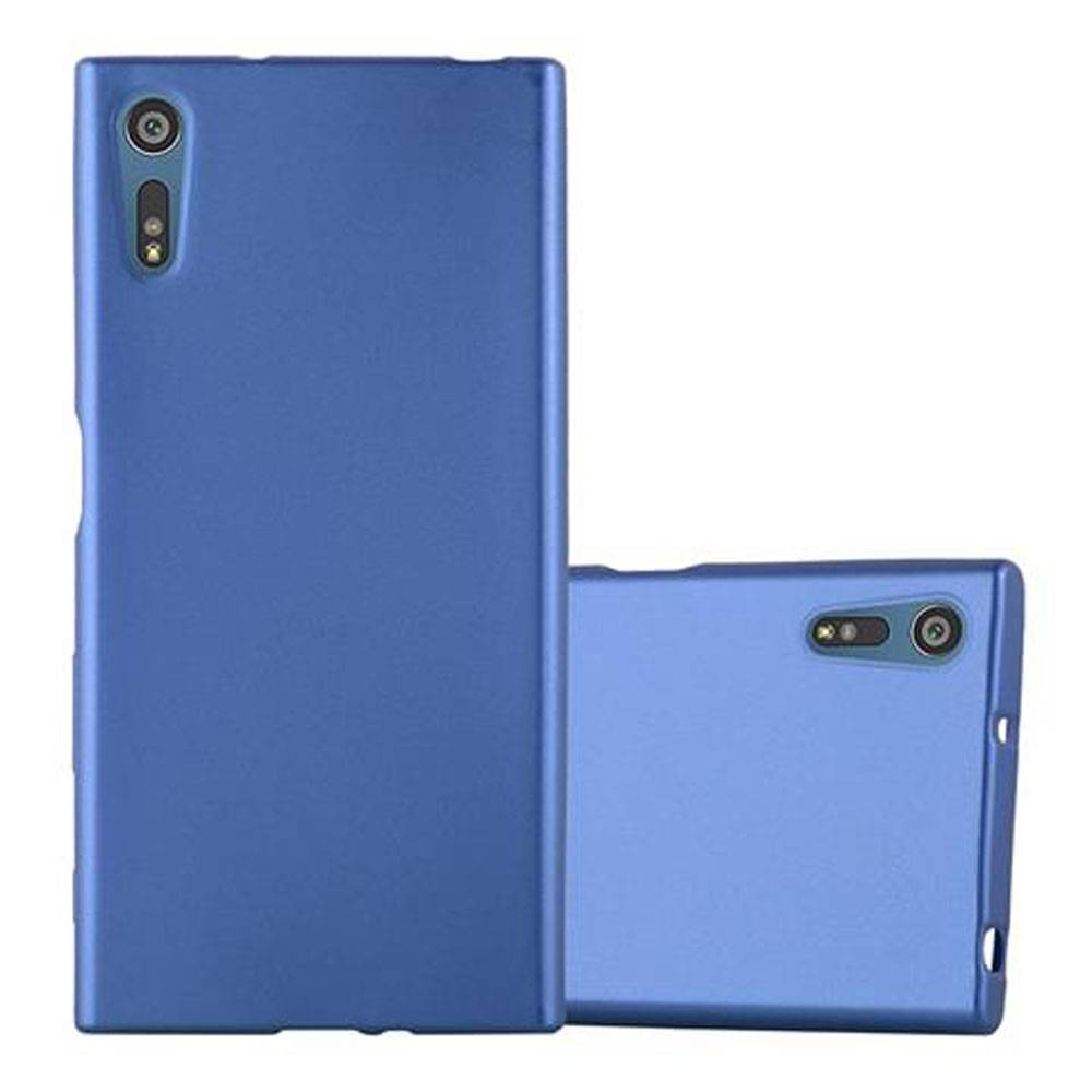 Cadorabo Schutzhülle für Sony Xperia XZ / XZs Hülle in Blau Handyhülle TPU Silikon Etui Cover Case