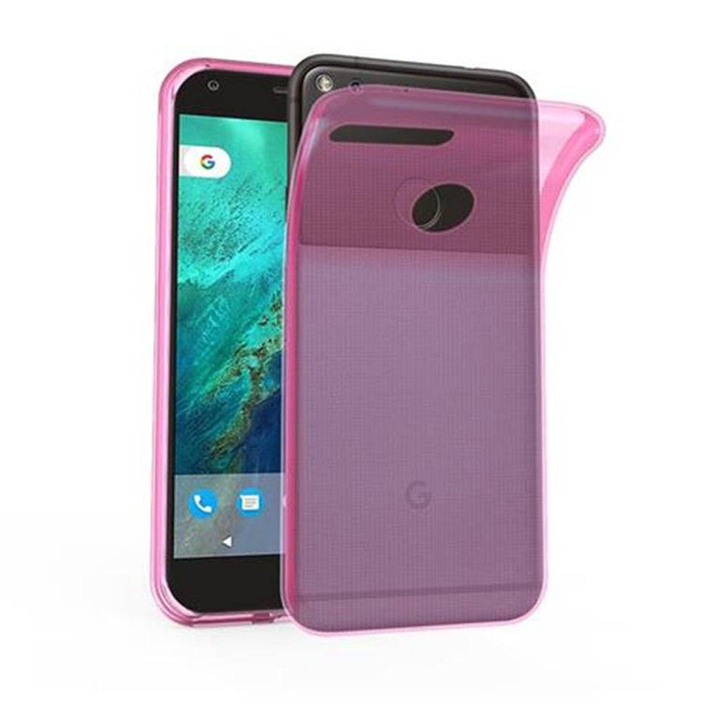 Cadorabo Hülle für Google PIXEL Schutz Hülle in Pink Schutzhülle TPU Silikon Cover Etui Case
