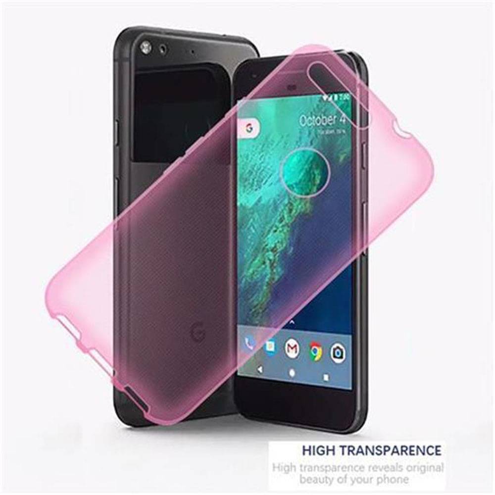 Cadorabo Hülle für Google PIXEL Schutz Hülle in Pink Schutzhülle TPU Silikon Cover Etui Case
