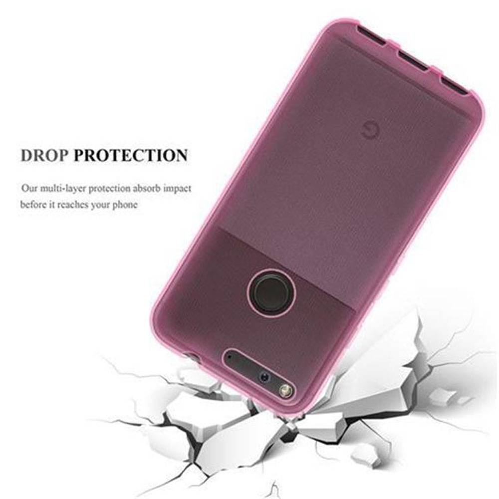Cadorabo Hülle für Google PIXEL Schutz Hülle in Pink Schutzhülle TPU Silikon Cover Etui Case