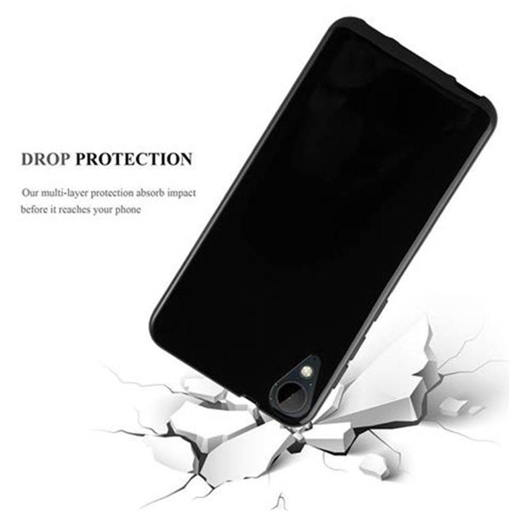 Cadorabo Hülle für HTC Desire 10 LIFESTYLE / Desire 825 Schutz Hülle in Schwarz Schutzhülle TPU Silikon Cover Etui Case