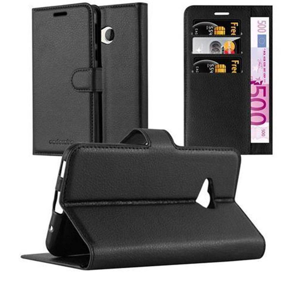 Cadorabo Hülle für HTC U PLAY Schutz Hülle in Schwarz Handyhülle Etui Case Cover Magnetverschluss