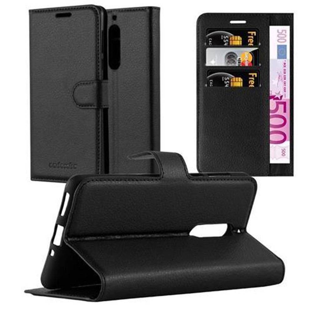Cadorabo Hülle für Nokia 5 2017 Schutz Hülle in Schwarz Handyhülle Etui Case Cover Magnetverschluss