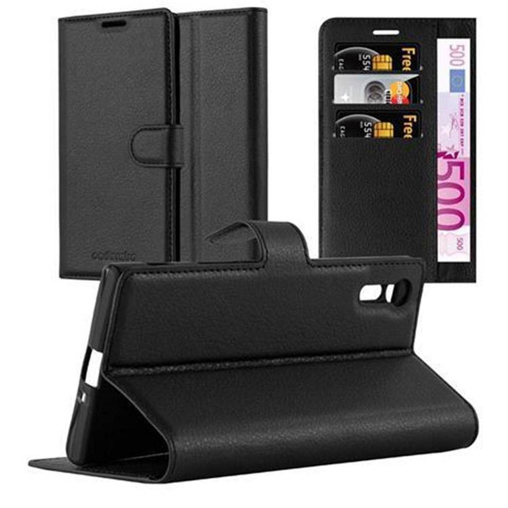 Cadorabo Hülle für Sony Xperia XZ / XZs Schutz Hülle in Schwarz Handyhülle Etui Case Cover Magnetverschluss