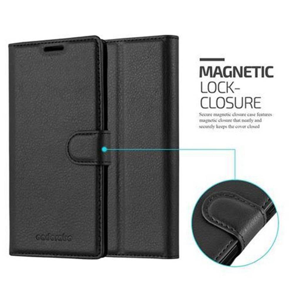 Cadorabo Hülle für Sony Xperia XZ / XZs Schutz Hülle in Schwarz Handyhülle Etui Case Cover Magnetverschluss